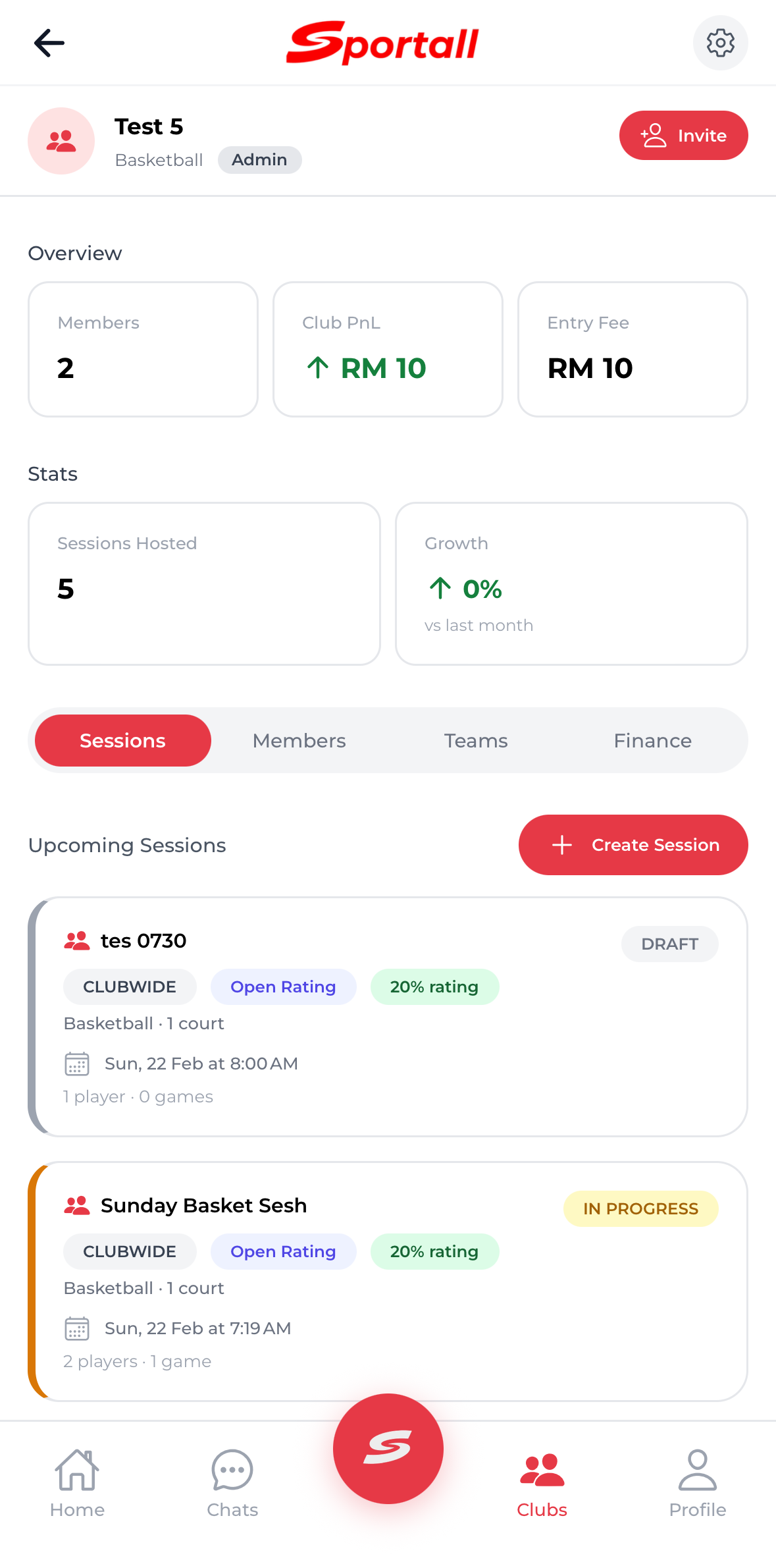Keep clubs and players in sync screen 4